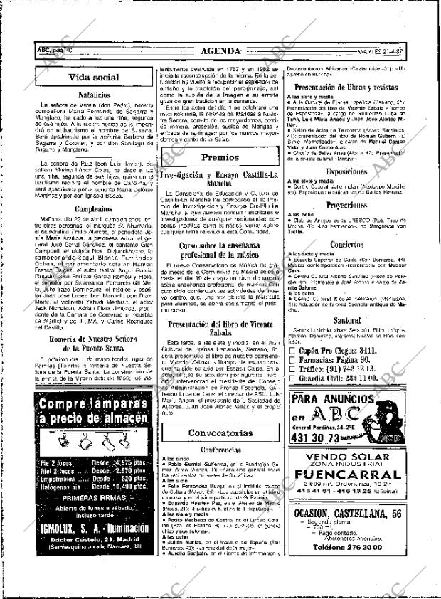 ABC MADRID 21-04-1987 página 40