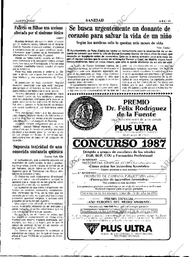 ABC MADRID 21-04-1987 página 45