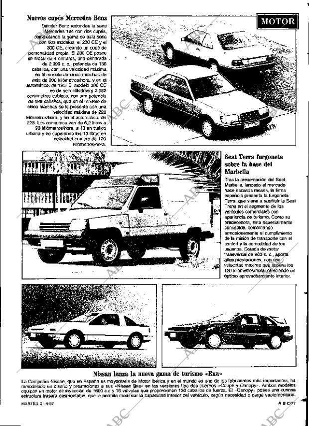 ABC SEVILLA 21-04-1987 página 77