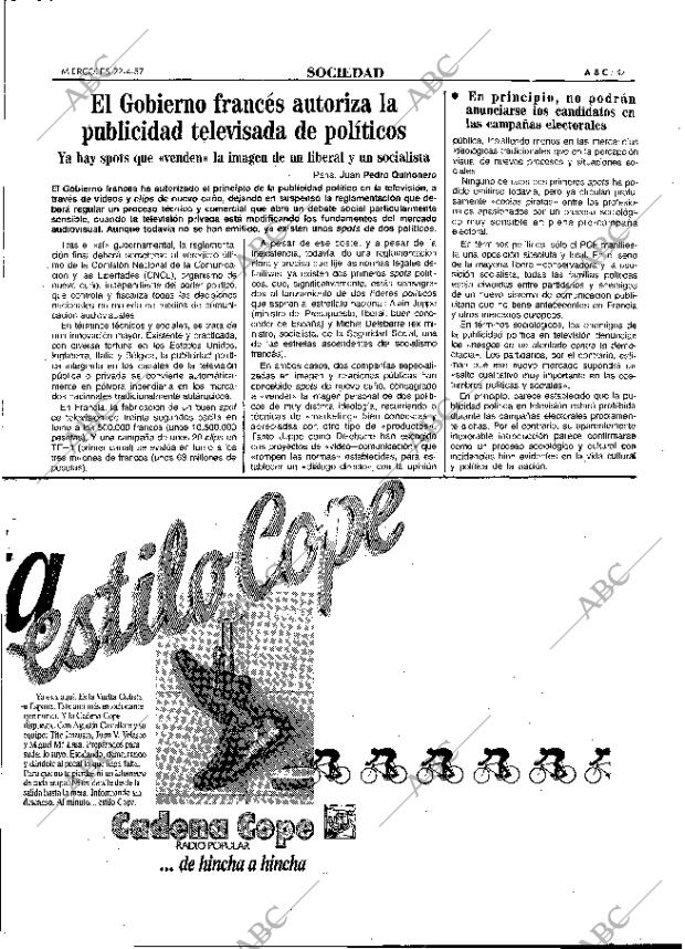 ABC MADRID 22-04-1987 página 47