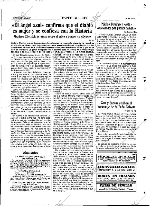 ABC MADRID 22-04-1987 página 85