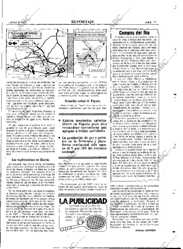 ABC MADRID 23-04-1987 página 77