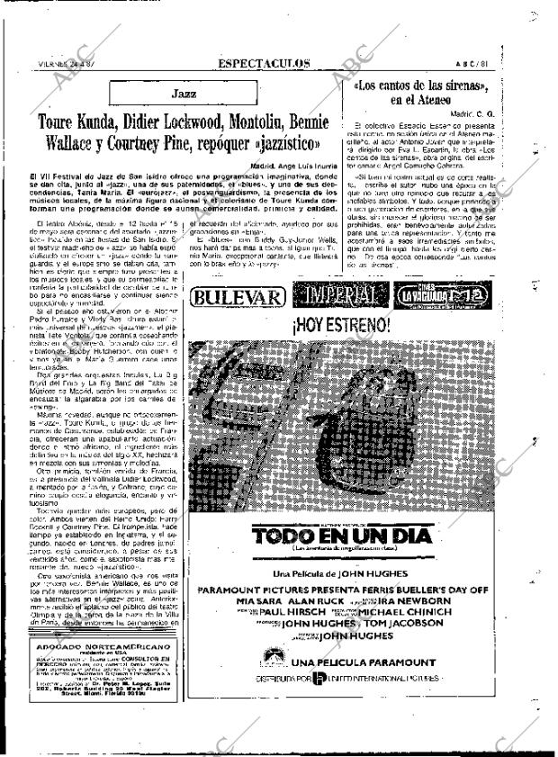 ABC MADRID 24-04-1987 página 81