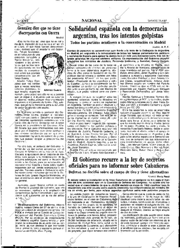 ABC MADRID 25-04-1987 página 24