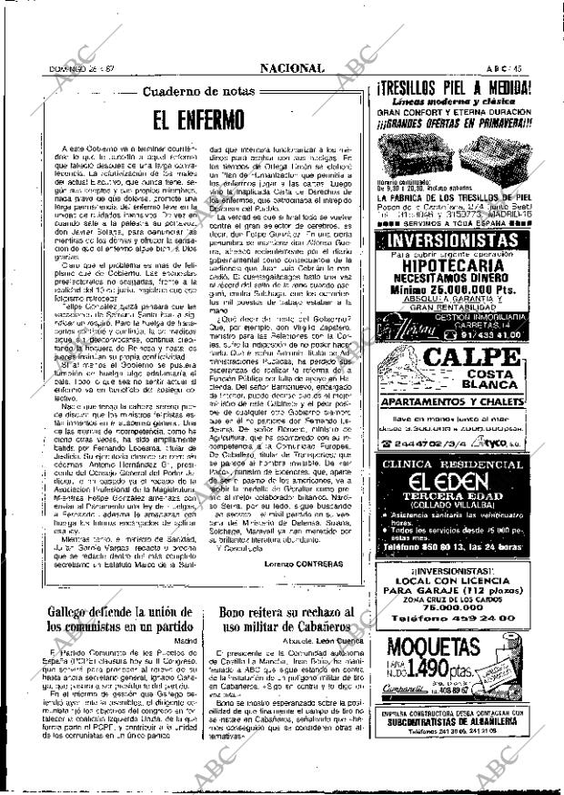 ABC MADRID 26-04-1987 página 45