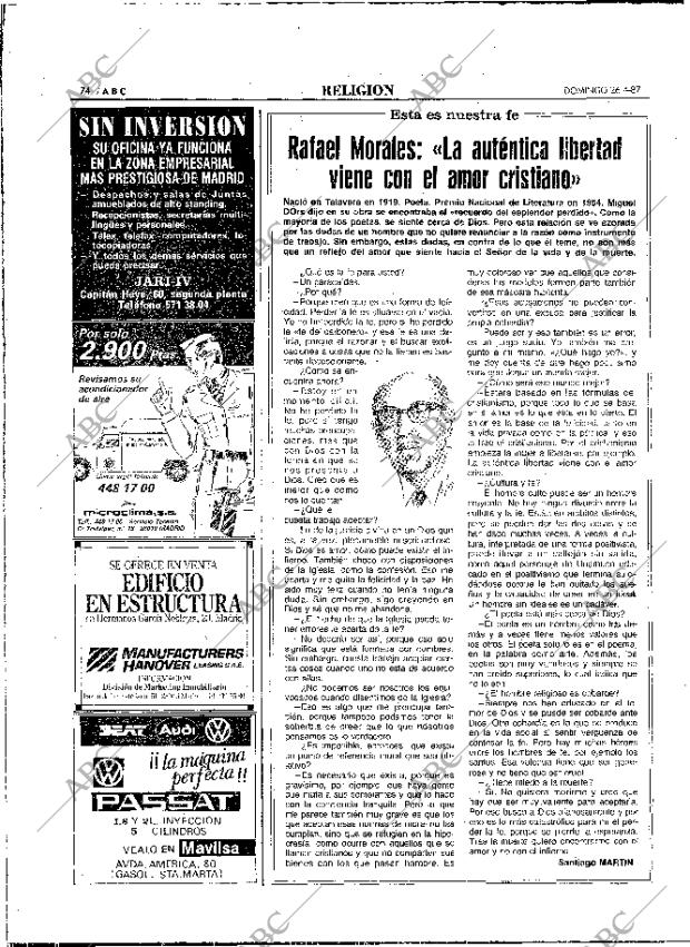 ABC MADRID 26-04-1987 página 74