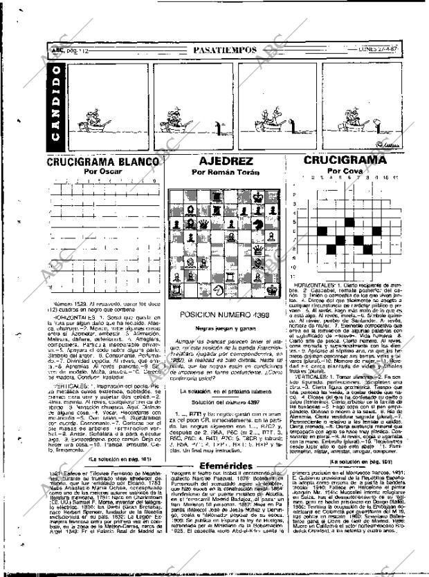 ABC MADRID 27-04-1987 página 112
