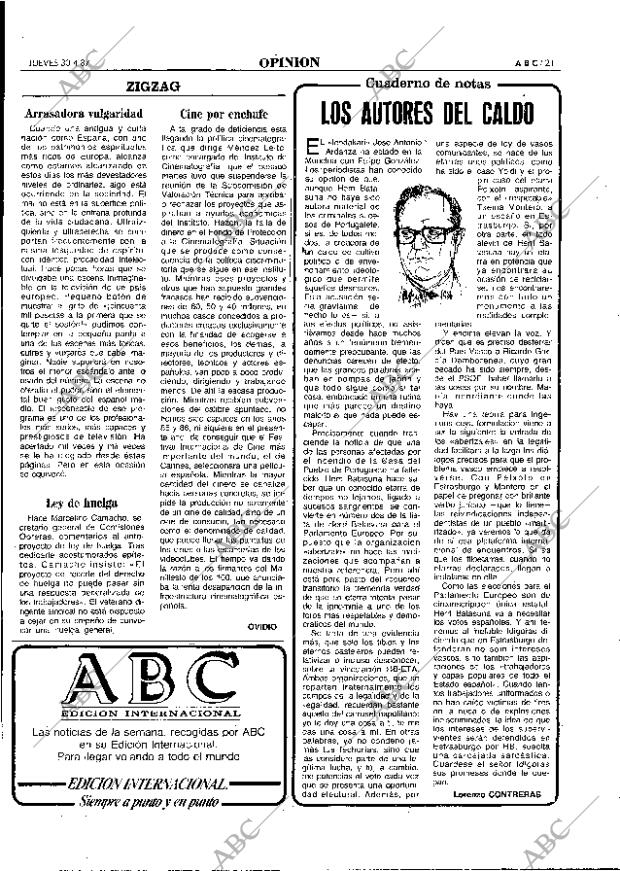 ABC MADRID 30-04-1987 página 21