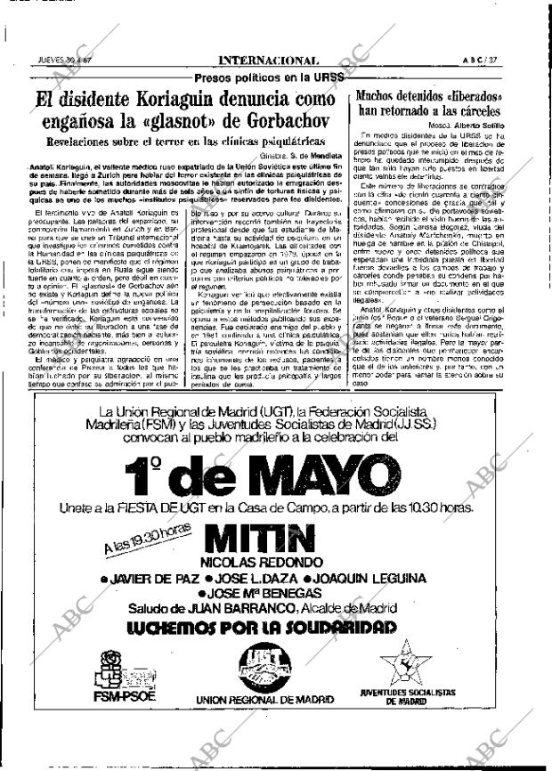 ABC MADRID 30-04-1987 página 37