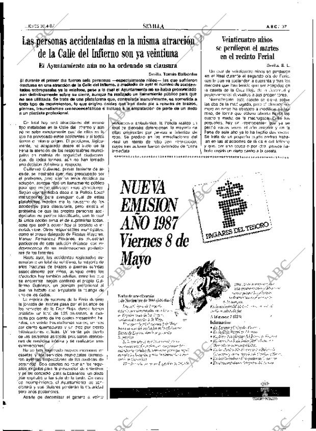 ABC SEVILLA 30-04-1987 página 37