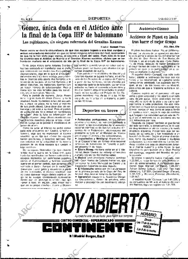 ABC MADRID 02-05-1987 página 84