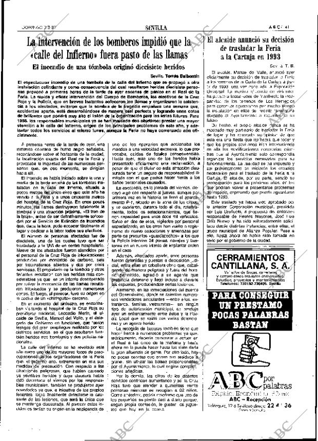 ABC SEVILLA 03-05-1987 página 41