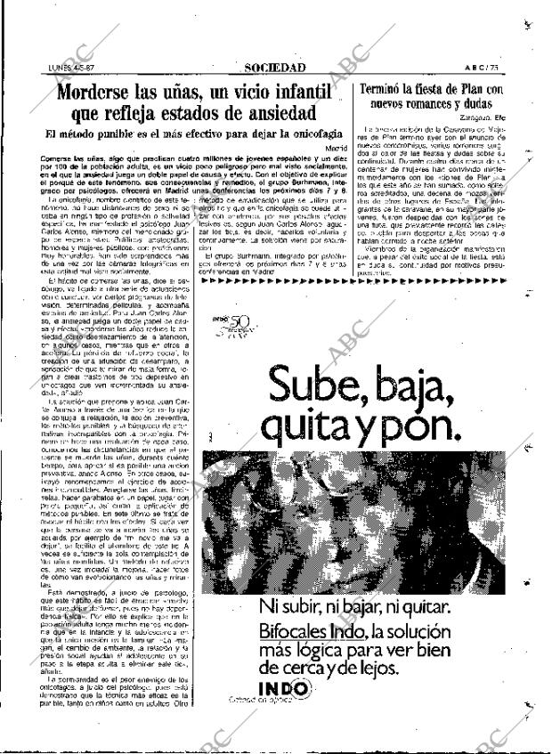 ABC MADRID 04-05-1987 página 75