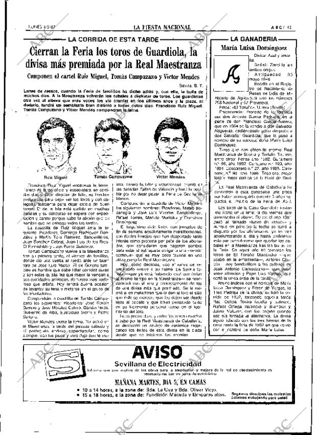 ABC SEVILLA 04-05-1987 página 43