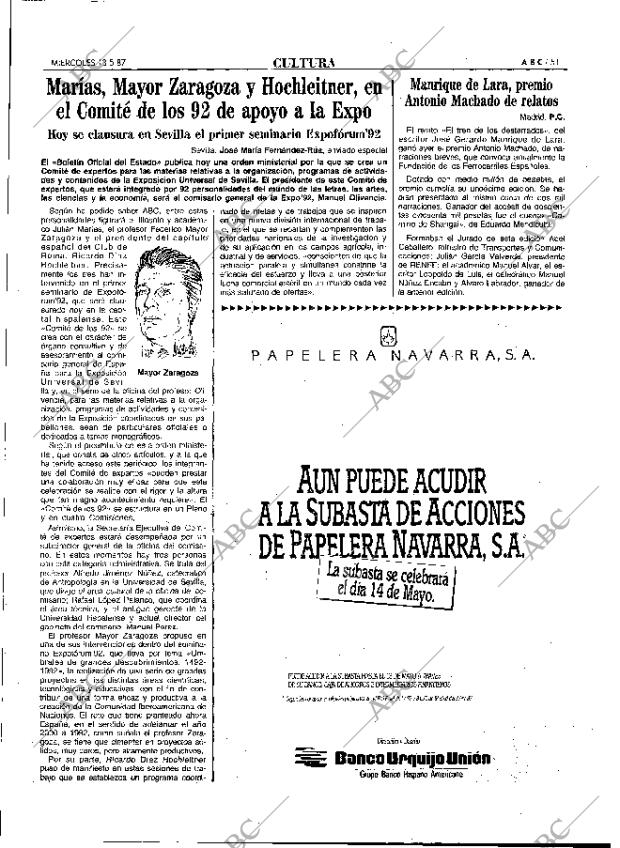 ABC MADRID 13-05-1987 página 51