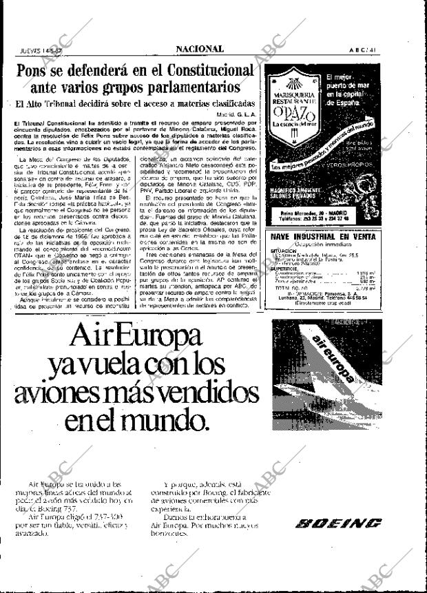 ABC MADRID 14-05-1987 página 41