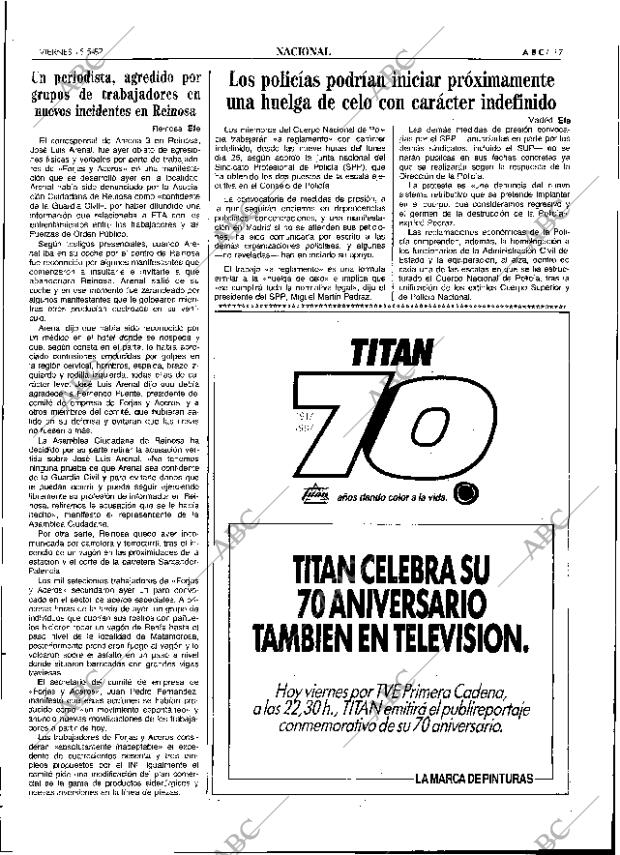 ABC SEVILLA 15-05-1987 página 17
