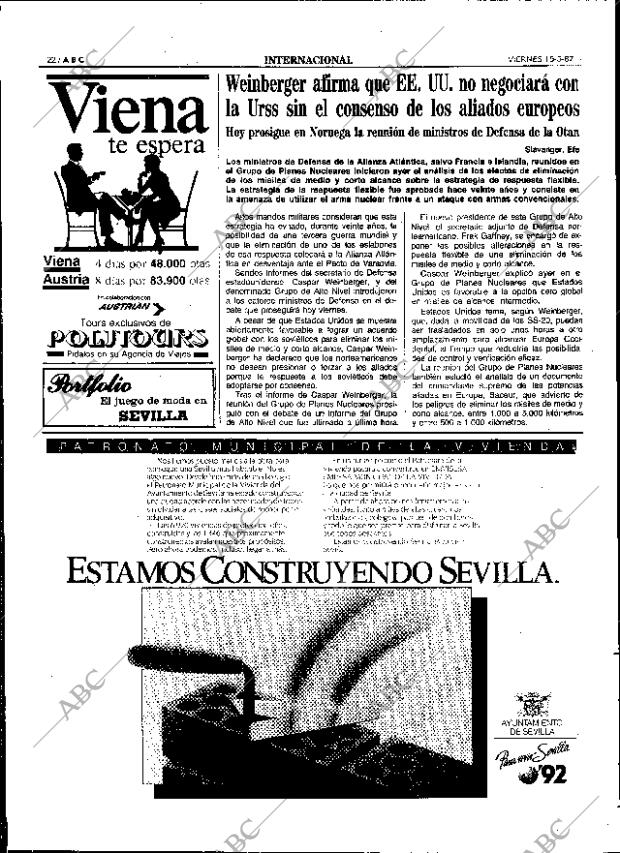 ABC SEVILLA 15-05-1987 página 22