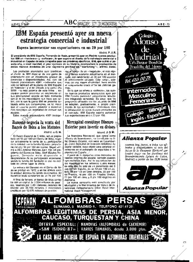 ABC MADRID 21-05-1987 página 73