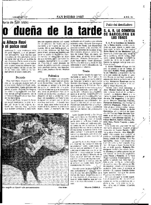 ABC MADRID 22-05-1987 página 65