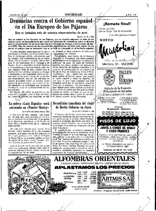ABC MADRID 24-05-1987 página 109