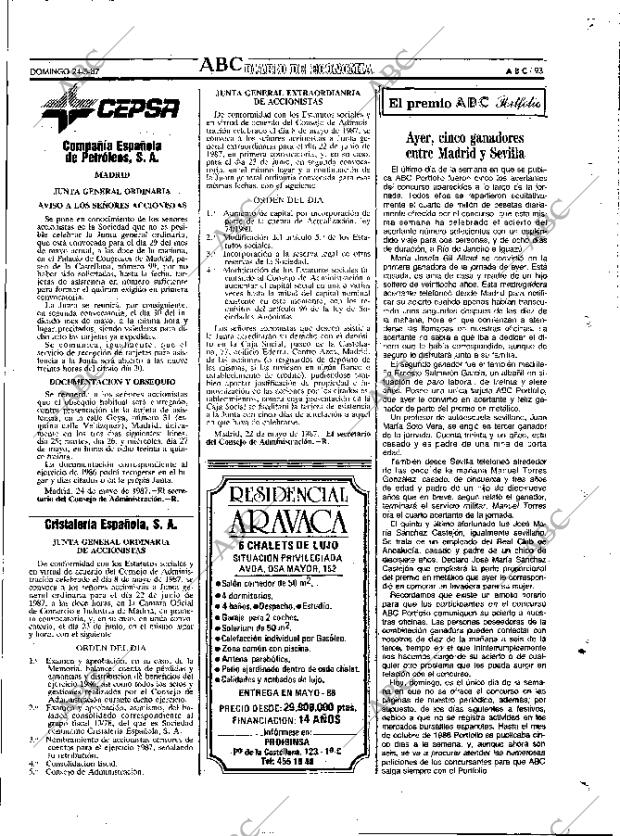 ABC MADRID 24-05-1987 página 93