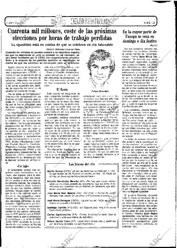 ABC MADRID 25-05-1987 página 23