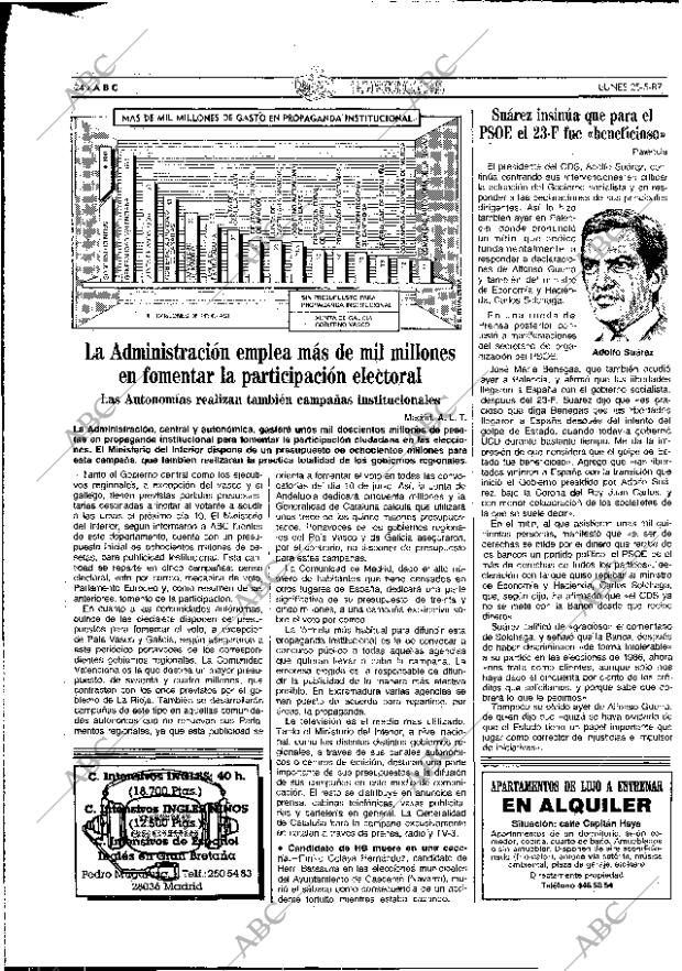 ABC MADRID 25-05-1987 página 24