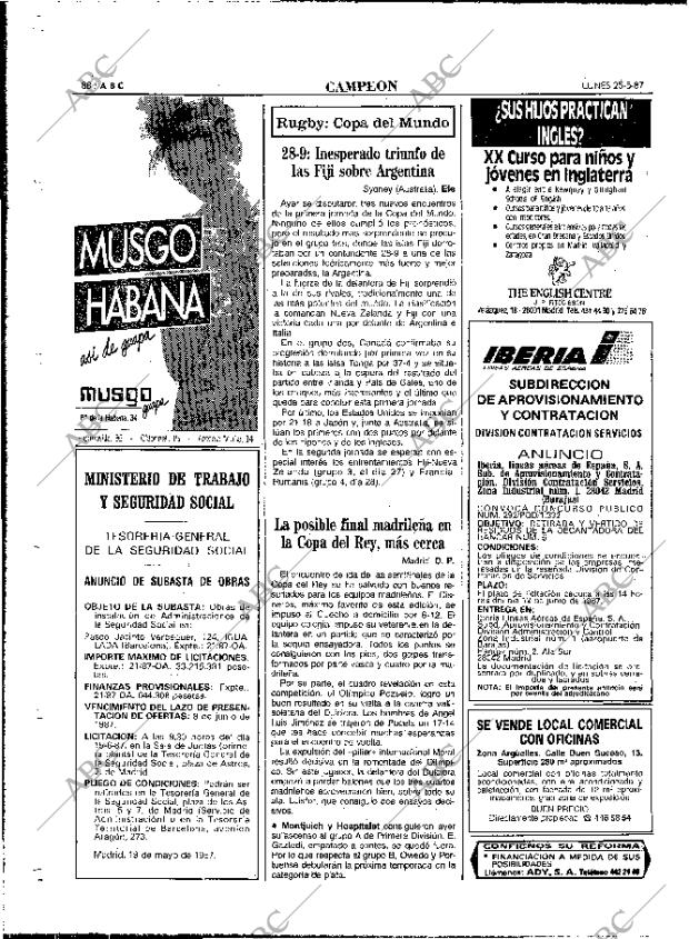 ABC MADRID 25-05-1987 página 88