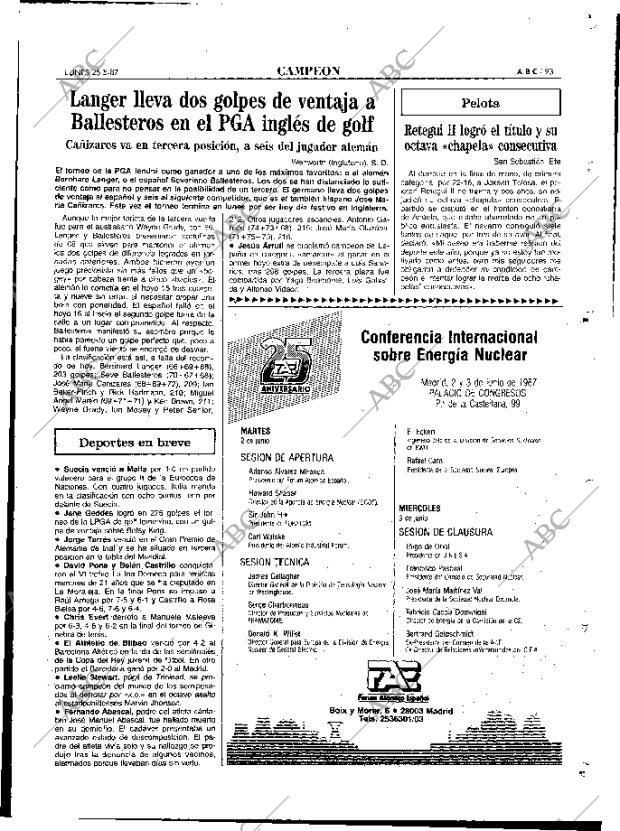 ABC MADRID 25-05-1987 página 93