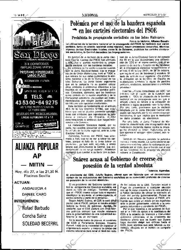 ABC SEVILLA 27-05-1987 página 16