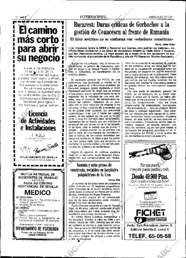 ABC SEVILLA 27-05-1987 página 22