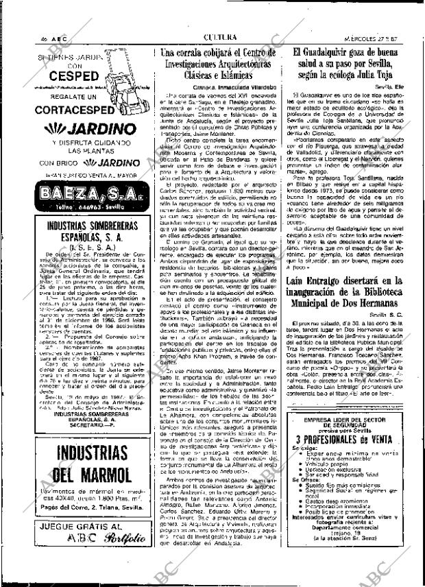 ABC SEVILLA 27-05-1987 página 46