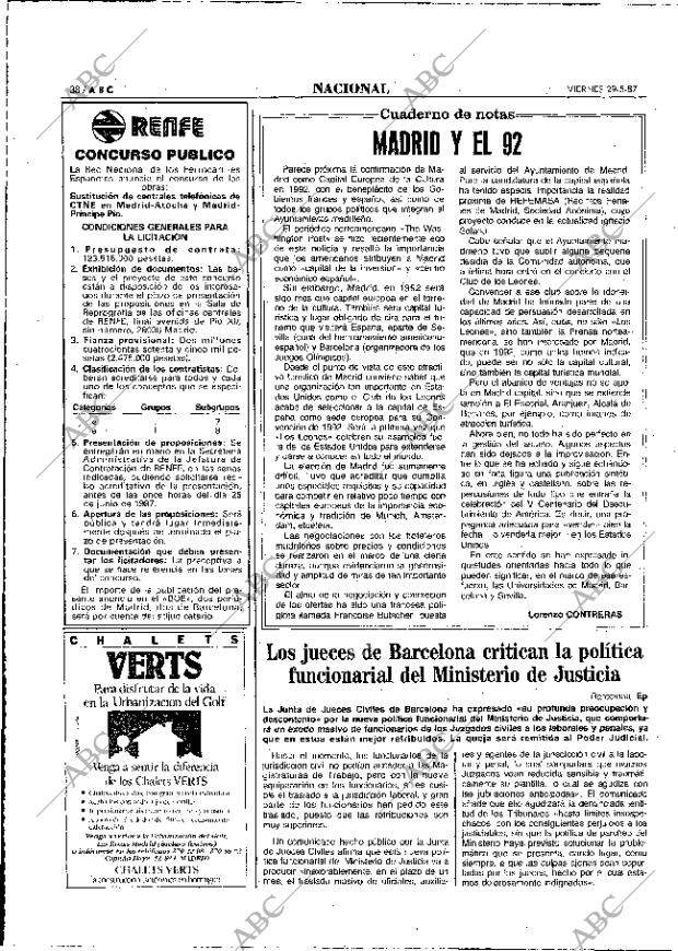 ABC MADRID 29-05-1987 página 38