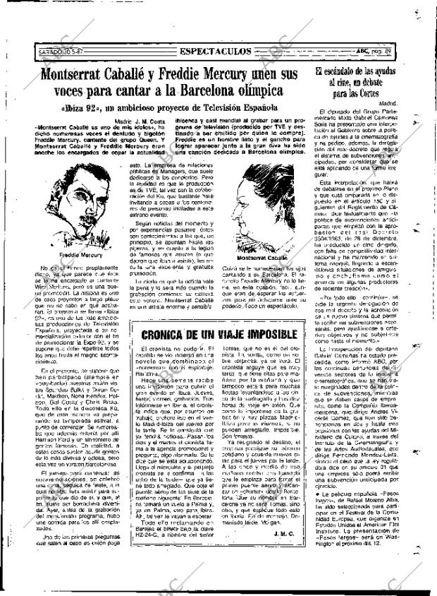 ABC MADRID 30-05-1987 página 89