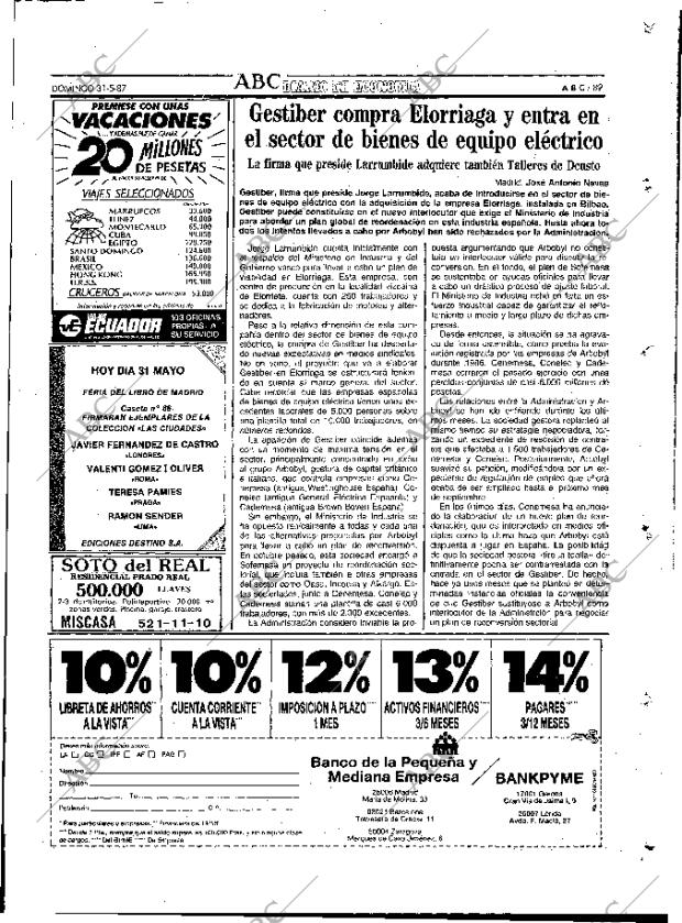 ABC MADRID 31-05-1987 página 89