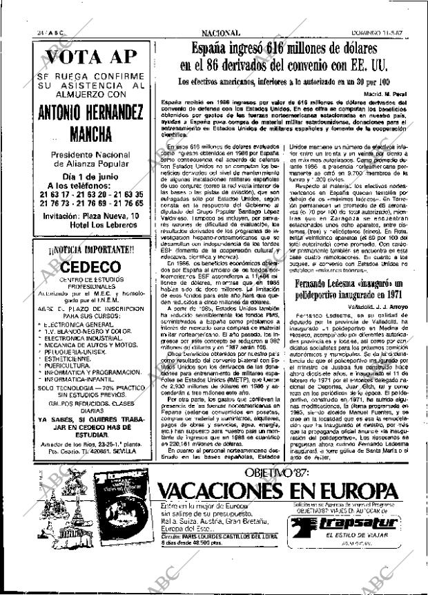 ABC SEVILLA 31-05-1987 página 24