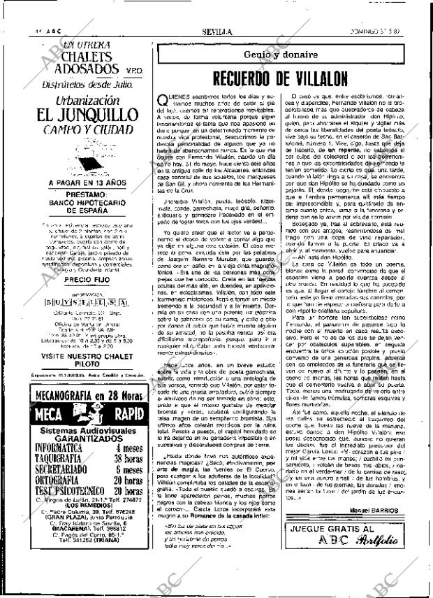 ABC SEVILLA 31-05-1987 página 44