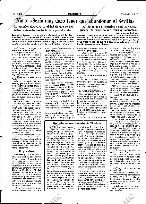 ABC SEVILLA 31-05-1987 página 72