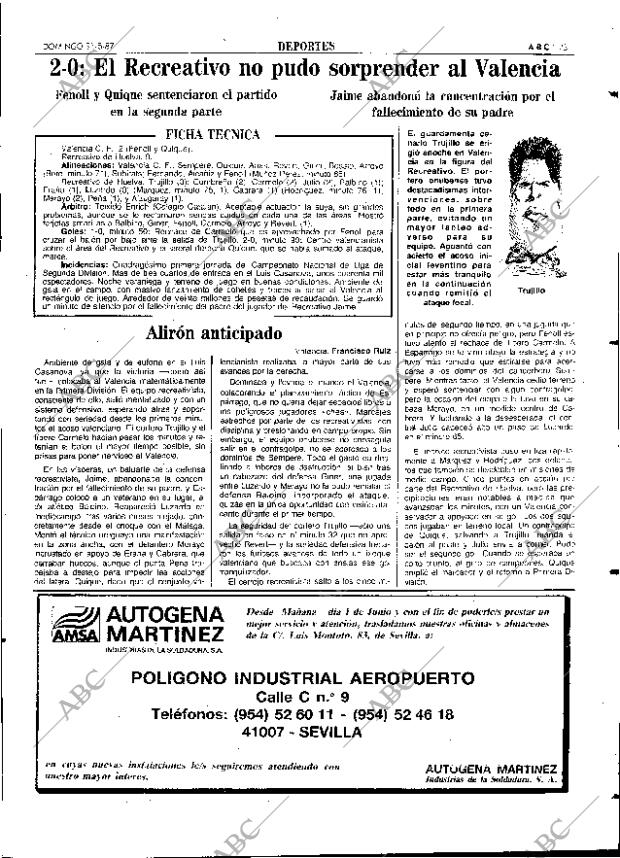 ABC SEVILLA 31-05-1987 página 73