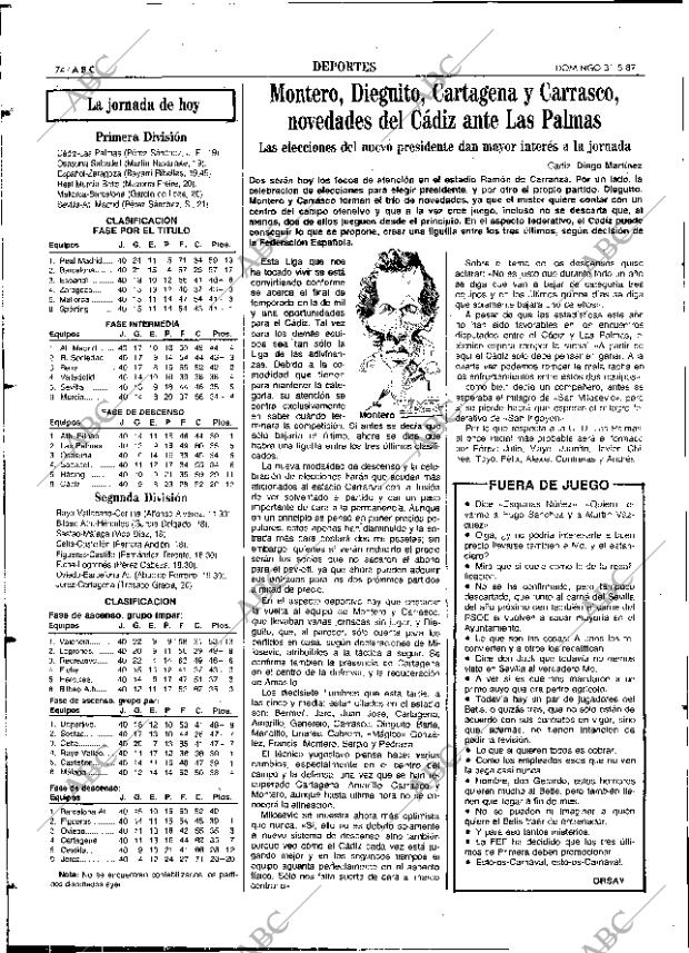 ABC SEVILLA 31-05-1987 página 74