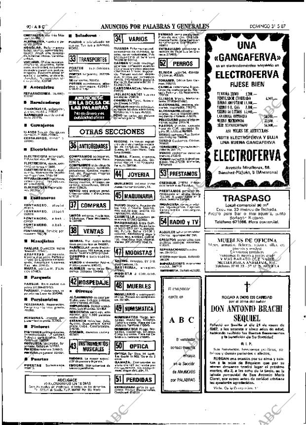 ABC SEVILLA 31-05-1987 página 90