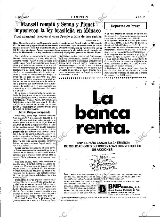 ABC MADRID 01-06-1987 página 85