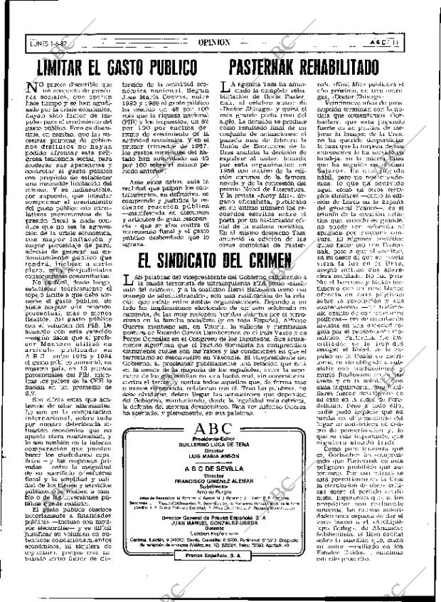 ABC SEVILLA 01-06-1987 página 11