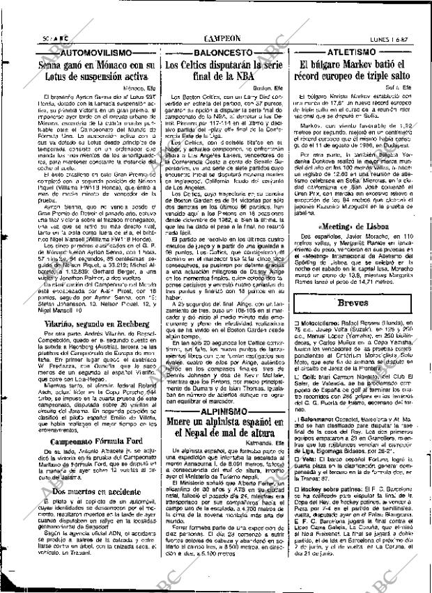 ABC SEVILLA 01-06-1987 página 50