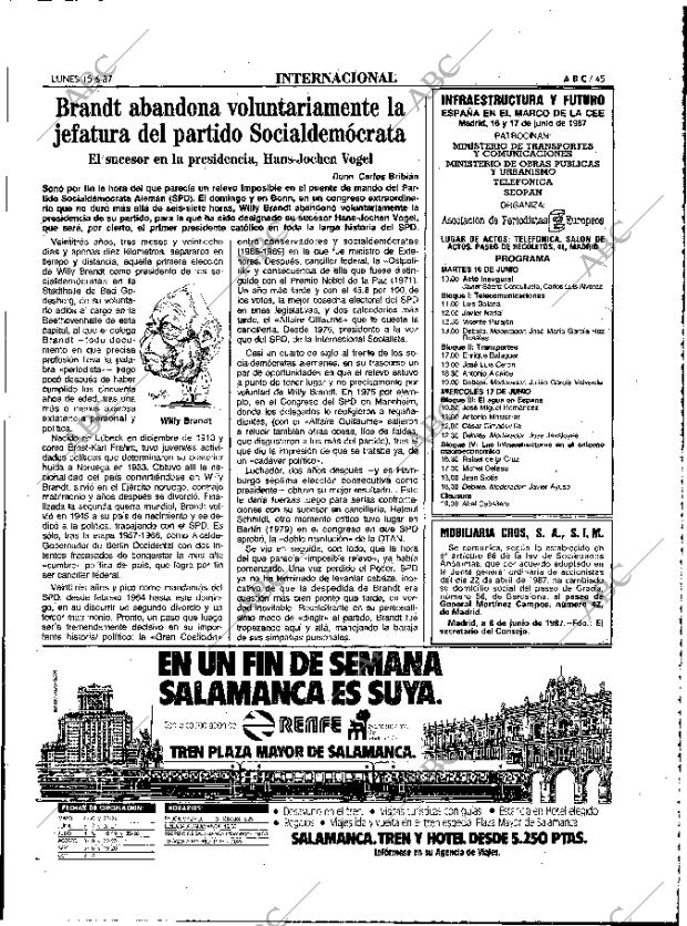 ABC MADRID 15-06-1987 página 45