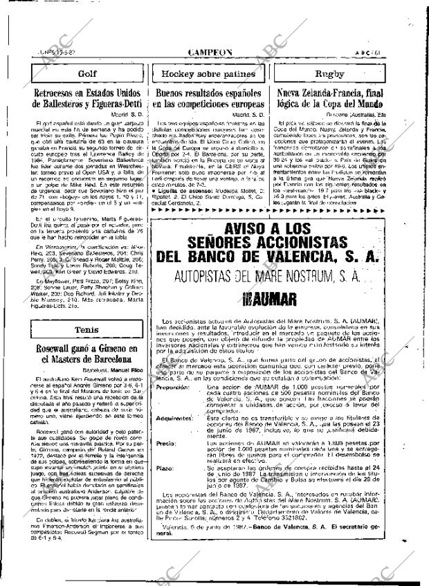 ABC MADRID 15-06-1987 página 81