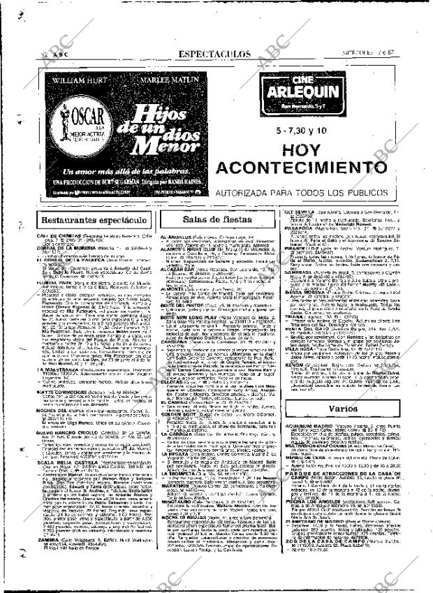 ABC MADRID 17-06-1987 página 92