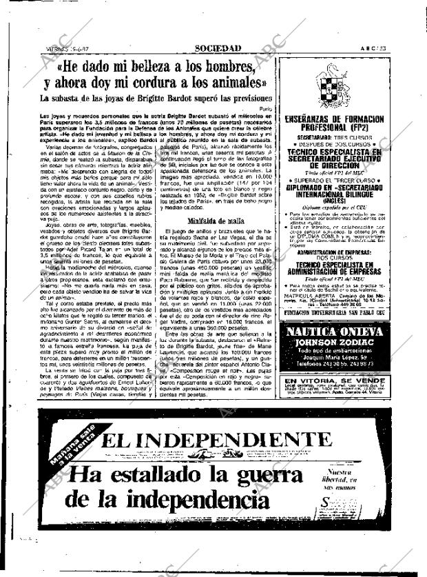 ABC MADRID 19-06-1987 página 53