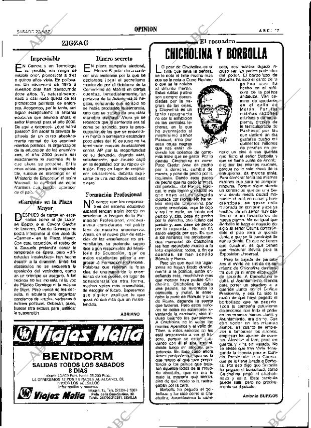 ABC SEVILLA 20-06-1987 página 17
